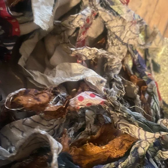 CHAN LUU LUX RARE FRINGE WOOL-SILK Scarf UNIQUE BOHOMIAN - Picture 8 of 8